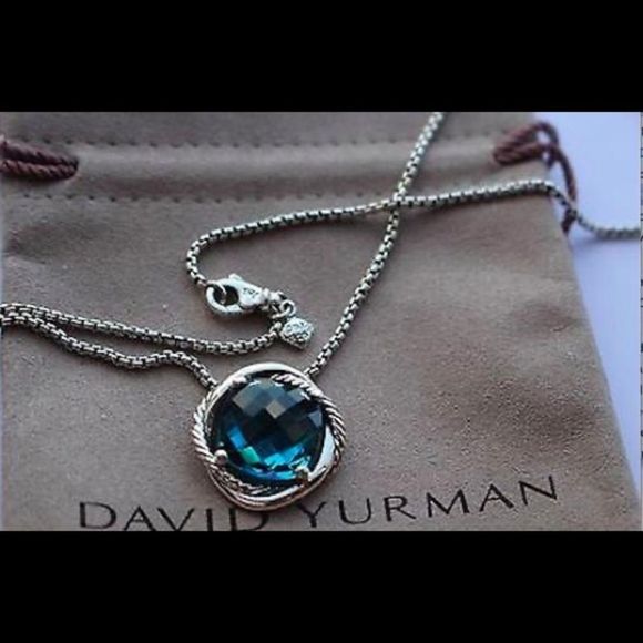 David Yurman- Infinty Pendant Hampton Blue Topaz